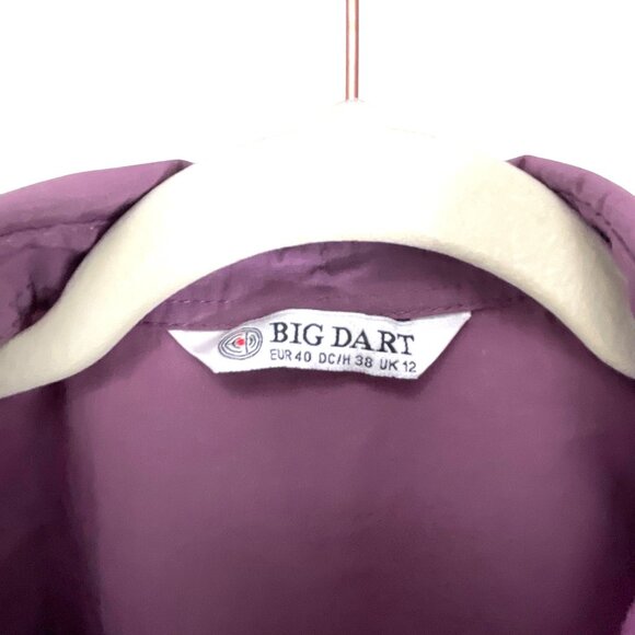 Big Dart Womens Button-Up Long Sleeve Shirt Purple Sz 12 Office Career Corp Core - Picture 5 of 11